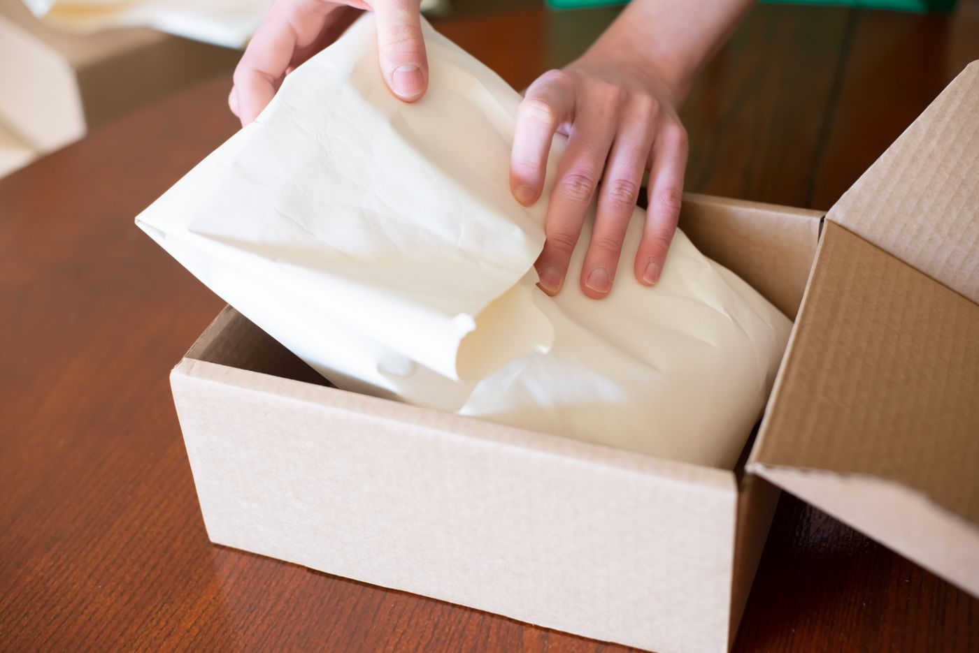 Packing an online order into a box